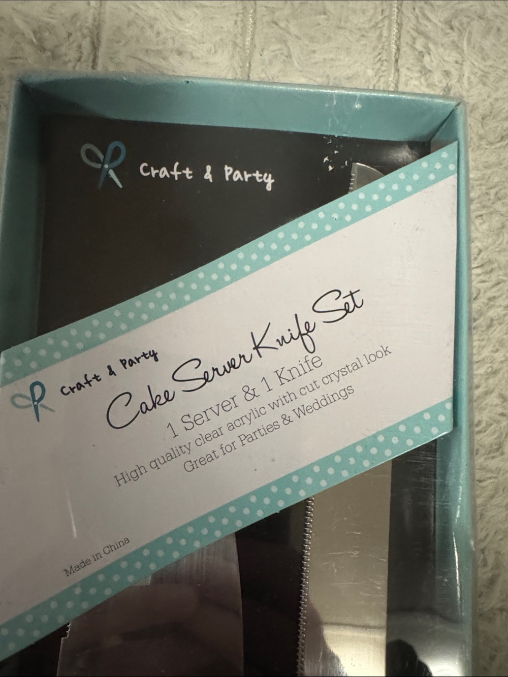Clear Handle Cake Server and Knife Set - Clear - Picture 2 of 4